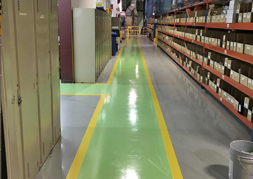  Plancher époxy entrepot Videotron 